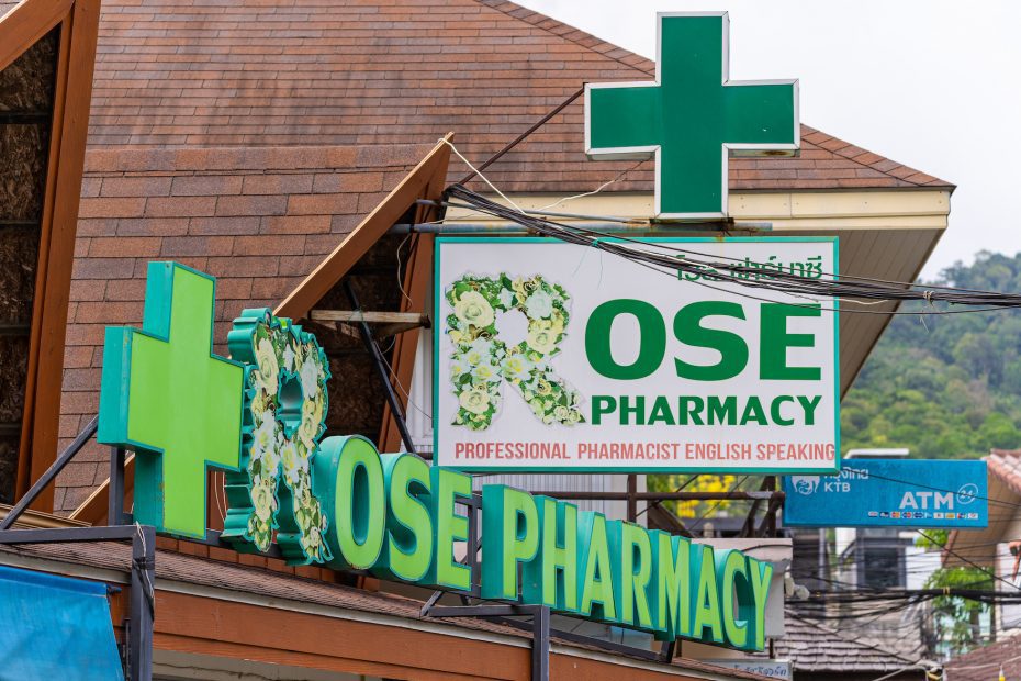 rose Pharmacy sign koh tao