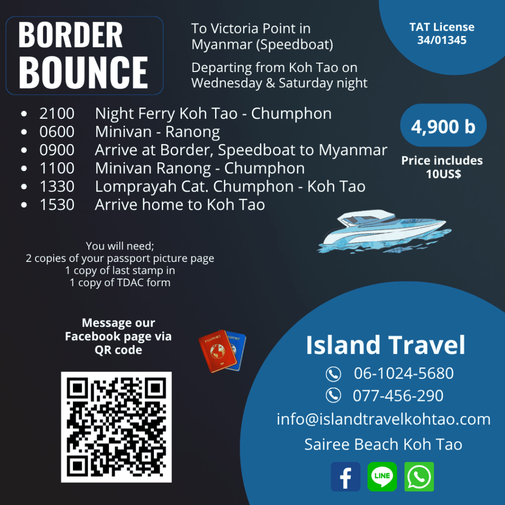 Border Bounce to Myanmar by Speedboat