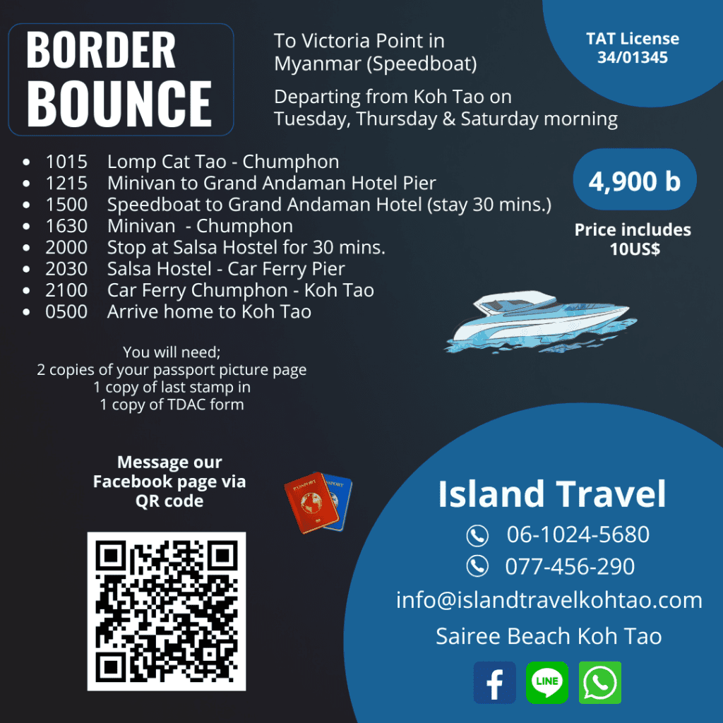 Border Bounce to Myanmar by Speedboat