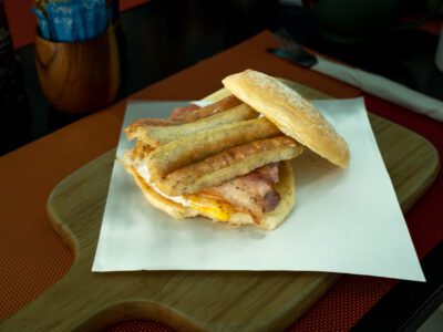 Sausage Bacon Egg Sandwich Workshop Tuckshop Koh Tao